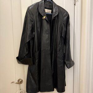 Vintage Carolyne Roehm Genuine Leather Coat